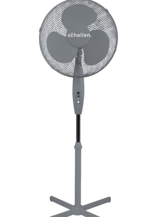 Schallen 16 Electric Oscillating Floor Standing Tall Pedestal Air Cooling Fan Grey 