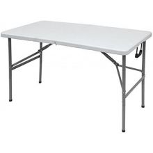 White 4ft Folding Sturdy Rectangle Blow Moulded Trestle Table