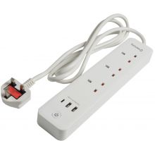 3-Gang USB Power Strip WiFi Smart with Surge Protection