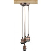 Antique Copper Quad Pendant Cord Light Set Decorative Home Indoor Lighting