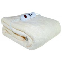 Schallen Luxury Soft Heated Throw Blanket with Timer & 10 Heat Settings - 120x160cm - CREAM