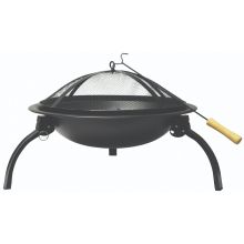 Schallen Foldable 56cm Outdoor Heating Wood Charcoal Burner Fire Pit Bowl with Grill