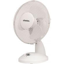 Schallen Small 9" Desk Table Oscillating Cooling Fan with 2 Speed Setting & Quiet Operation - WHITE