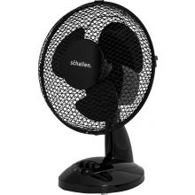 Schallen Small 9" Desk Table Oscillating Cooling Fan with 2 Speed Setting & Quiet Operation - BLACK