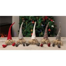 Pack of 5 Christmas Santa Gonk Fireplace Ornament Decorations