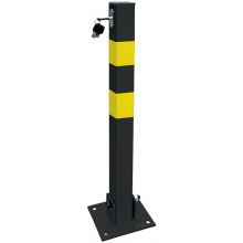 Streetwize Square Folding Fold Down Security Parking Post With Lock & Bolts